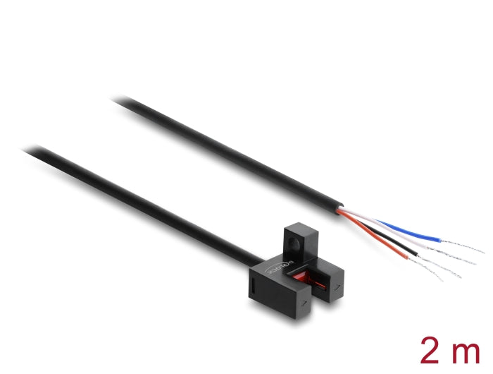 Delock 91869 Forked Light Barrier 5 Mm Type F Pnp L/D Switchable 2 M