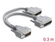 Delock 67609 Y-Cable Adapter Serial Rs-232 Lfh D-Sub Hd 60 Pin Male, 0.3 M Grey
