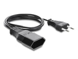 Delock 81626 Euro Plug Extension Cee7/16 Male To Female, 2 X 0.75 Mm², 1M