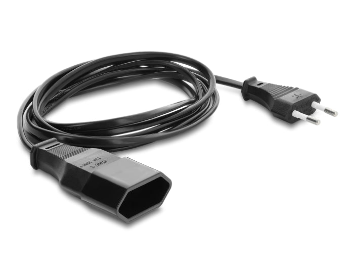 Delock 81627 Euro Plug Extension Cee7/16 Male To Female, 2 X 0.75 Mm², 2M