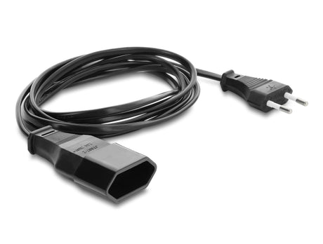 Delock 81627 Euro Plug Extension Cee7/16 Male To Female, 2 X 0.75 Mm², 2M