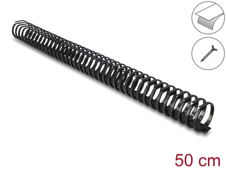 Delock 22077 Cable Duct Flexible Self-Adhesive Screwable 45 X 46 Mm, 50 Cm Long