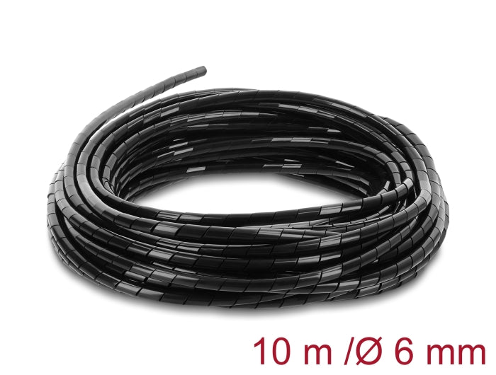 Delock 22081 Spiral Hose 6 Mm Diameter 10 M Black
