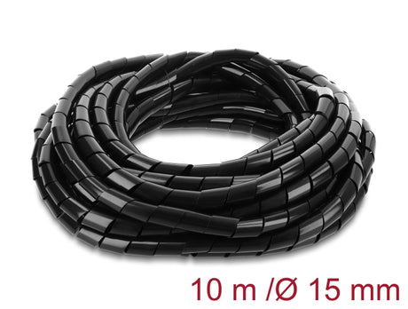Delock 22085 Spiral Hose 15 Mm Diameter 10 M Black