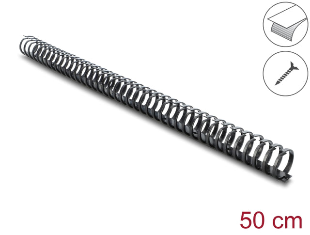 Delock 22076 Cable Duct Flexible Self-Adhesive Screwable 34 X 35 Mm, 50 Cm Long