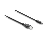 Delock 81659 Usb Power Cable Type-A Male To Usb Type-C Male With Switch, 1.5M