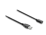 Delock 81658 Usb Power Cable Type-A Male To Usb Type-C Female With Switch, 0.5M