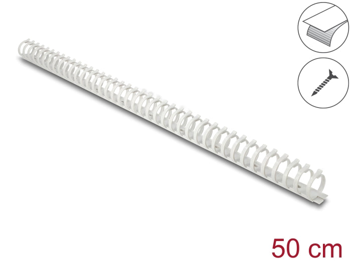 Delock 22072 Cable Duct Flexible Self-Adhesive Screwable 25 X 26 Mm, 50 Cm Long