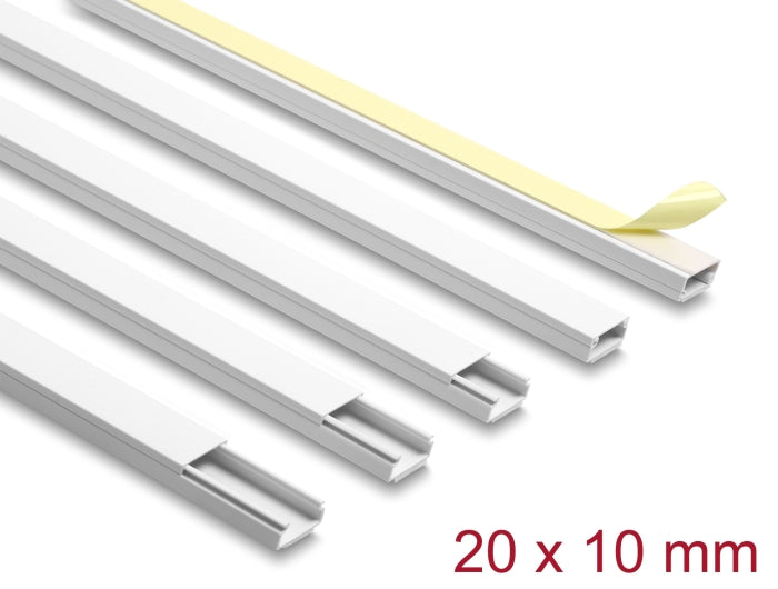 Delock 22067 Cable Duct Self-Adhesive With Sliding Cover 20 X 10 Mm, Length 1 M