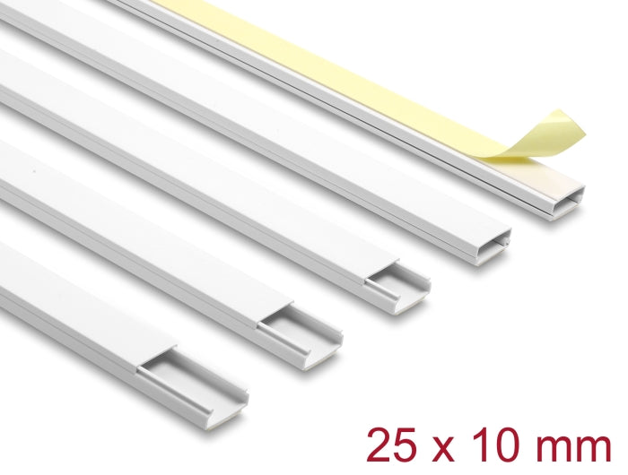 Delock 22068 Cable Duct Self-Adhesive With Sliding Cover 25 X 10 Mm, Length 1 M