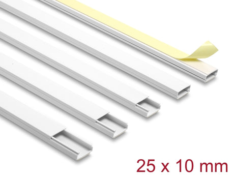 Delock 22068 Cable Duct Self-Adhesive With Sliding Cover 25 X 10 Mm, Length 1 M