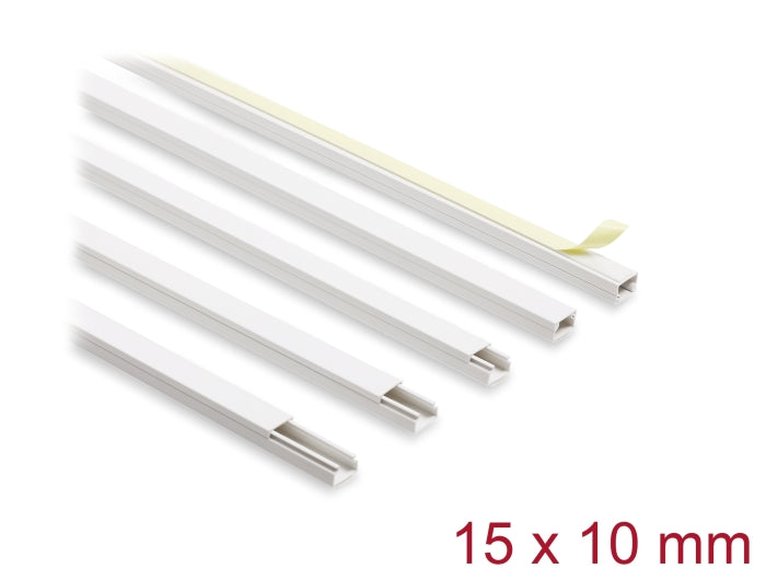 Delock 22066 Cable Duct Self-Adhesive With Sliding Cover 15 X 10 Mm, Length 1 M