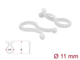 Delock 22062 Cable Drill Ø 11 Mm Transparent, 100 Pieces
