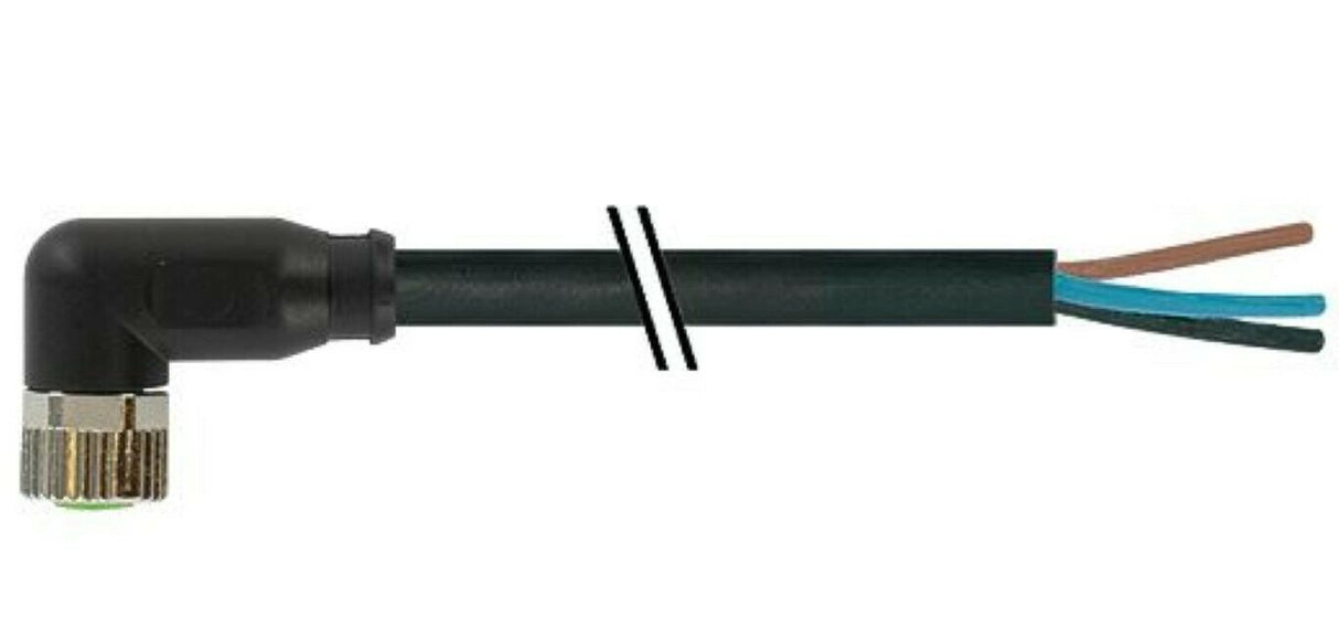 MurrElektronik 7000-08081-6330500 M8 Female Connector 90° Cable 22AWG