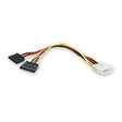 StarTech Cable PYO2LP4SATA 12in LP4 to 2x SATA Power Y Cable Adapter Retail