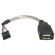 Startech Usbmbadapt 6Inch Cable Usb2 A Female To Usb Mb 4Pin Header F F Retail