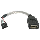 Startech Usbmbadapt 6Inch Cable Usb2 A Female To Usb Mb 4Pin Header F F Retail