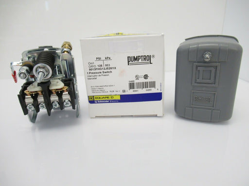 Square D Pumptrol 9013FHG12J52M1X Air Compressor Switch, Off At 125 psi, Low hp
