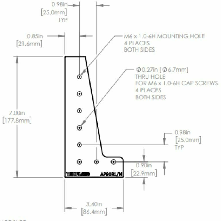 Thorlabs AP90RL/M Large Right-Angle Bracket, M6 Holes