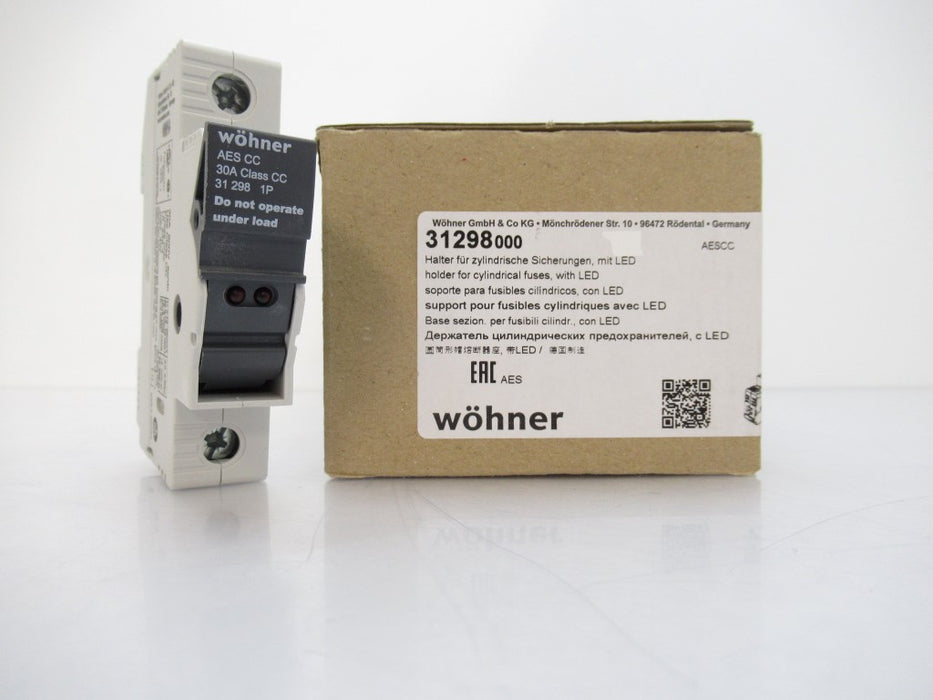 Wohner 31298000 Holder For Cylindrical Fuse With Led Class CC 1-Pole 30 A
