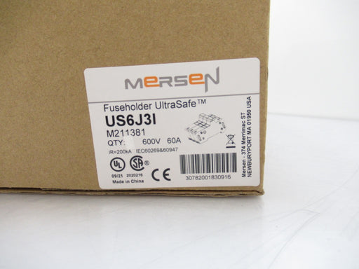 Mersen US6J3I M211381 Ultra-Safe Fuse Holder 60 A 3-Pole 600 V Class J