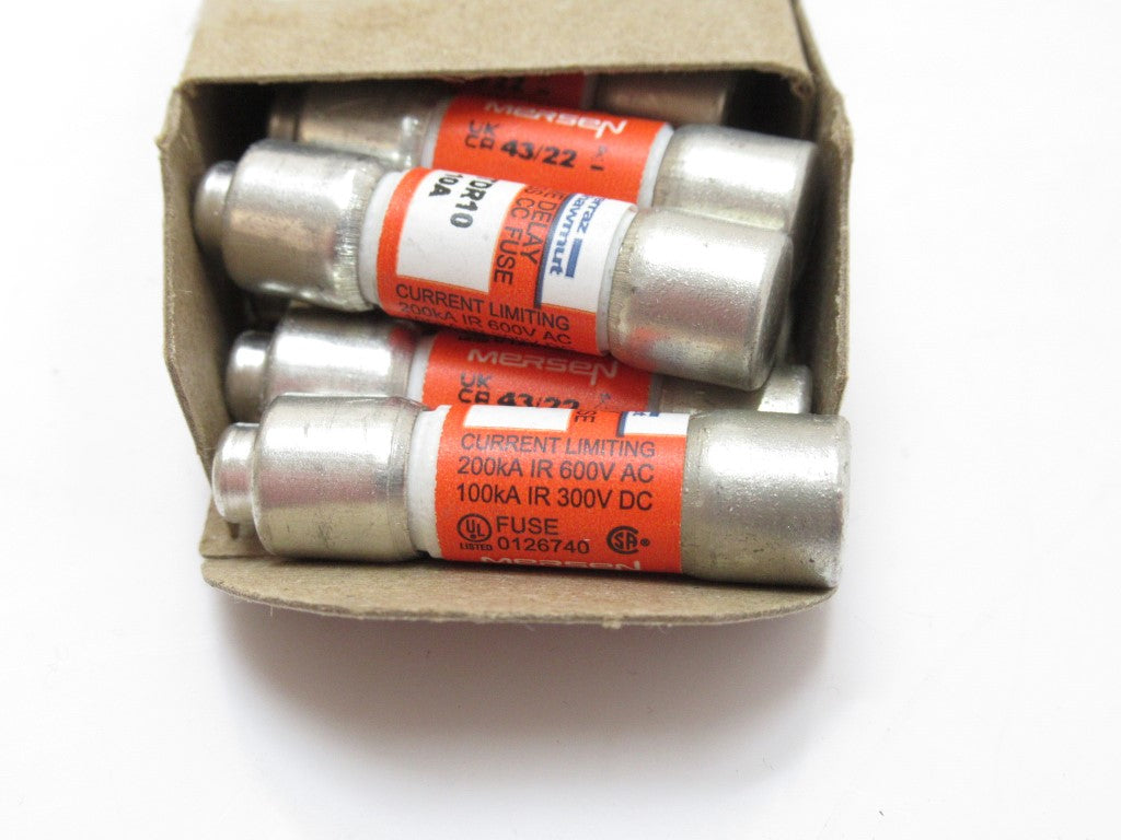 Mersen Ferraz Shawmut ATDR10 Fuse Class CC, 10 A, 600V AC, Lot Of 10