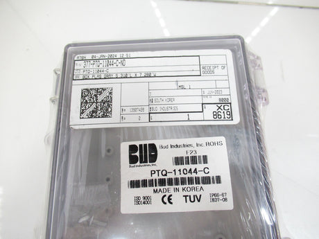 Bud Industries PTQ-11044-C Enclosure, 5.310" L X 7.280" W