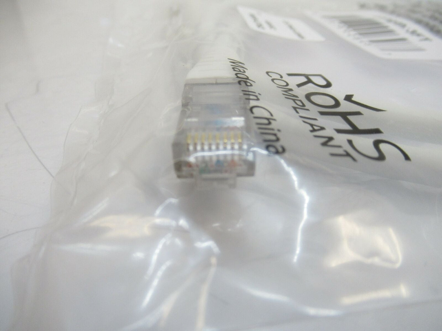 Molded Patch Cable White CAT6AS-03WH, RJ45, CAT6A, SFTP, 10GB, 3 FT