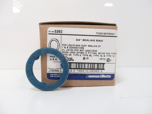 Thomas & Betts 5263 Liquidtight Sealing Gasket 3/4 in, SS 316, Sold By Unit