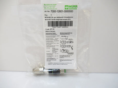MurrElektronik 7000-12601-0000000 Mosa M12 Female Straight Field Wireable