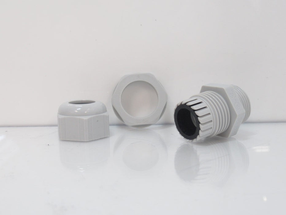 Bimed 180.016 PG 16 Plastic Cable Gland, Grey, Range 10-14 mm, Sold By Unit