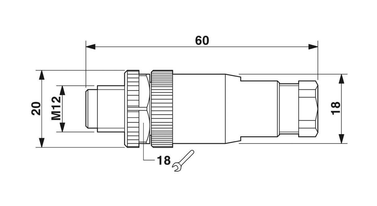 Phoenix Contact SACC-M12MS-4CON-PG7-M 1662528 Connector, 4-Position