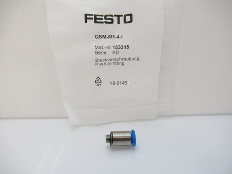 Festo QSM-M5-4-1 153315 Plug Fitting 4mm Tube X 5mm Thread