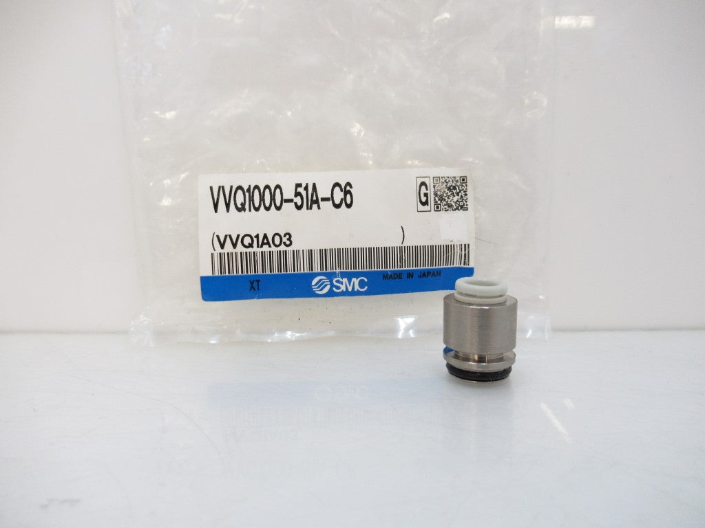 SMC VVQ1000-51A-C6 Cylinder Port Fittings 6mm, Lot Of 10