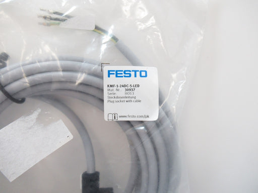 Festo KMF-1-24DC-5-LED 30937 Plug Socket With Cable