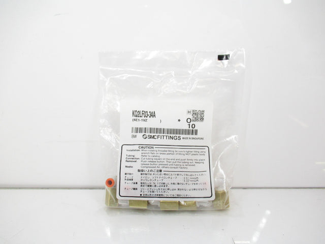 Smc KQ2LF03-34A 5/32" Female Elbow Fitting, Npt 1/8", Lot Of 10