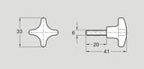 Flexlink XLAR 6X20 Star Knob