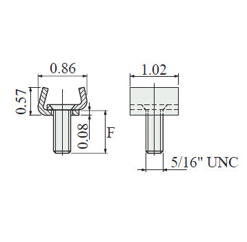903-652071 SS Vise Clamp For Guide Rail W/ 5/16" Unc Thread Stud