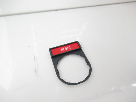 Schneider Electric ZBY2323 Reset Nameplate Squared Red