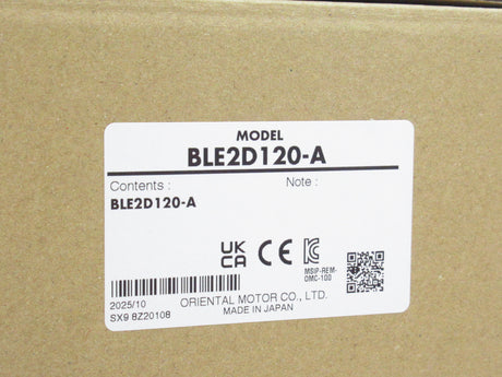 Oriental Motor BLE2D120-A Brushless DC Motor Driver, 100-120V AC
