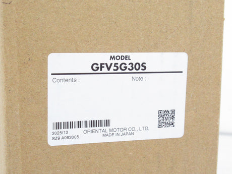 Oriental Motor GFV5G30S Parallel Shaft Gearhead, 30:1 Ratio