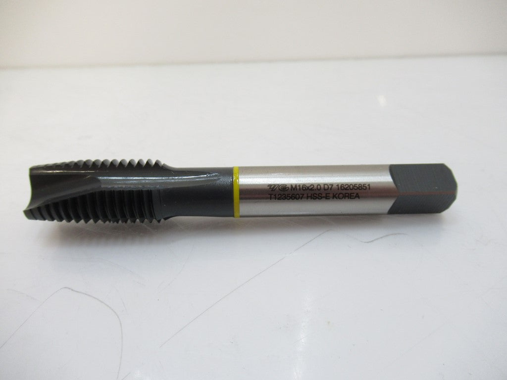 YG-1 T1235607 915391 M16X2.0XD7 Spiral Point HSS-E Plug Style Tap Steam Oxide