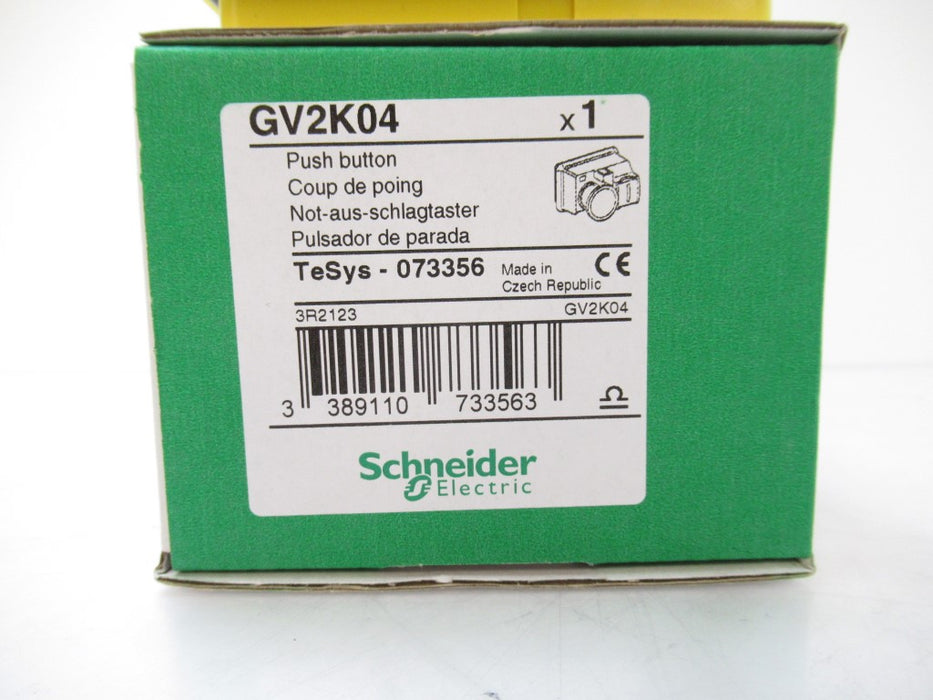 Schneider Electric GV2K04 Mushroom Head Emergency Stop Push-Button