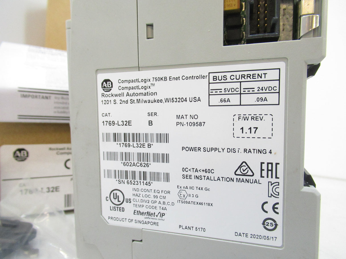 1769-L32E 1769L32E Allen-Bradley CompactLogix 750KB Controller