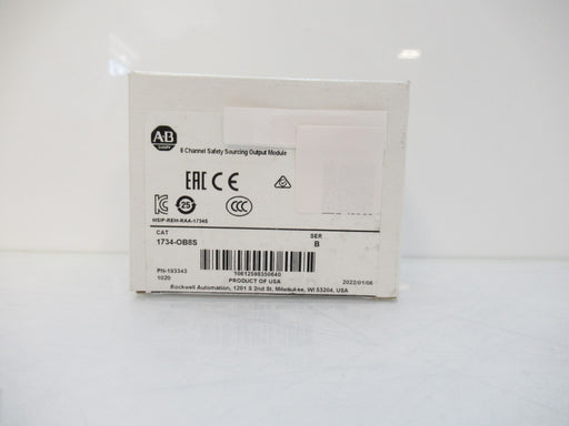 Allen Bradley 1734-OB8S Safety Sourcing Output Module Series B SURPLUS SEALED