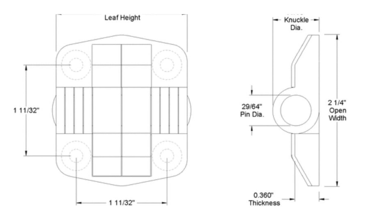 Southco C6-28 Set-Angle Position Hinge 150 Deg With Snap-On Cover