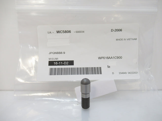 Misumi JPQNBB8-9 Large Head Locating Pin - Spherical Tip, Sold By Unit