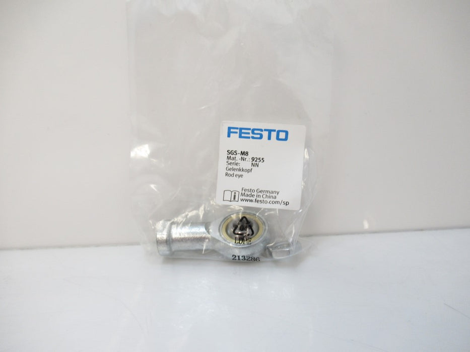 SGS-M8 SGSM8 9255 Festo Rod Eye, Sold By Unit