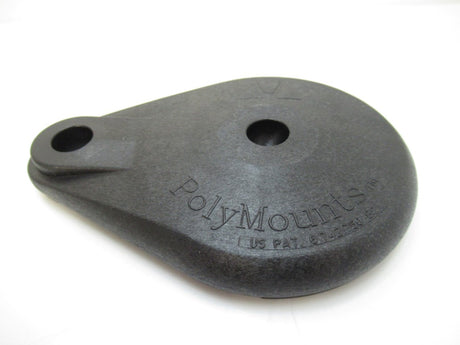 4" Polymount Base Teardrop, Black