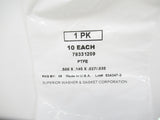 78331209 PTFE Plastic Washer For Number 5 Screw Size, Lot Of 10
